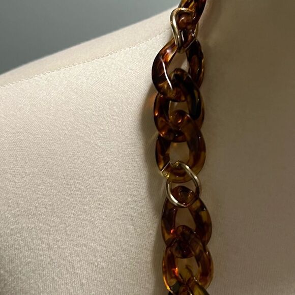 Premier Designs Elegant Tortoiseshell Chain Necklace #PDNK1 - Picture 4 of 7